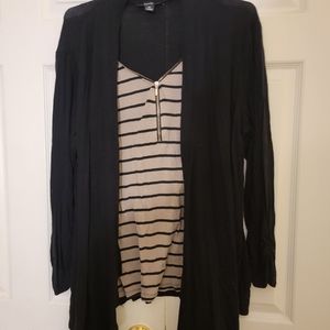 Naif built in jacket Top Black Beige 2X